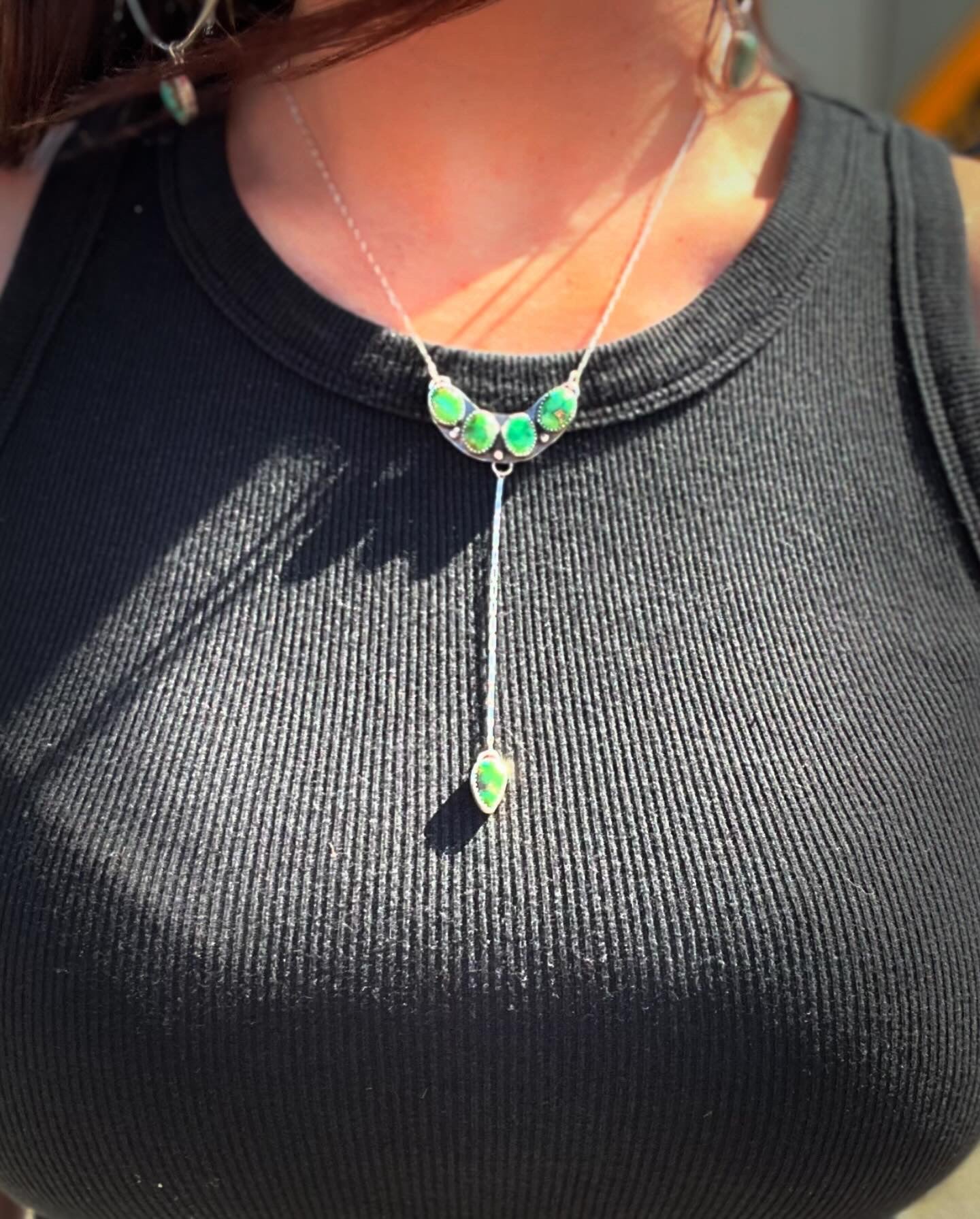 Lariat Sonoran Mountain Turquoise Necklace