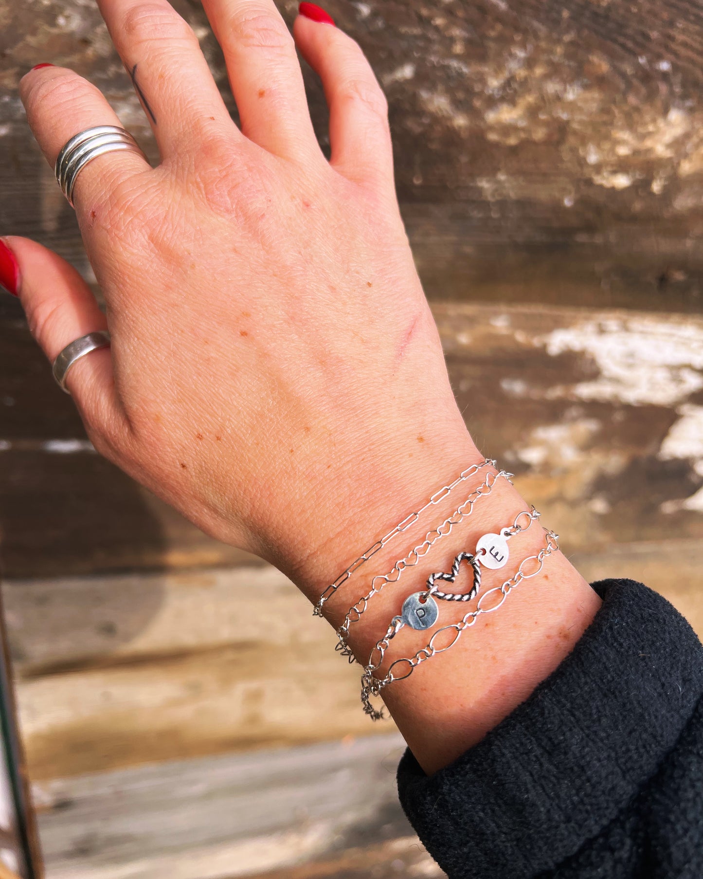 Custom initial bracelet