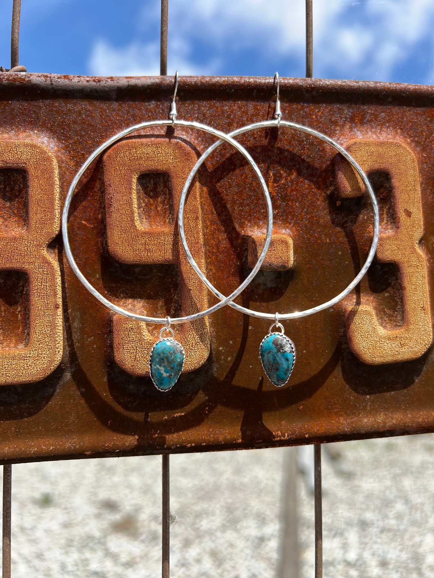 Turquoise Hoops