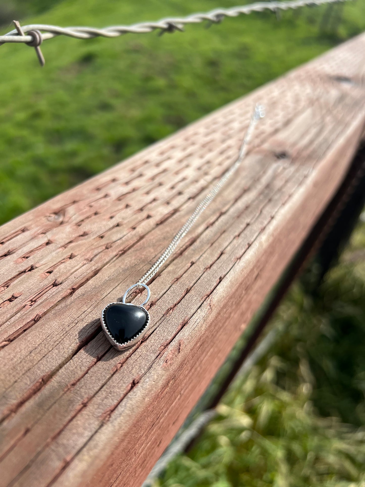 Black heart necklace