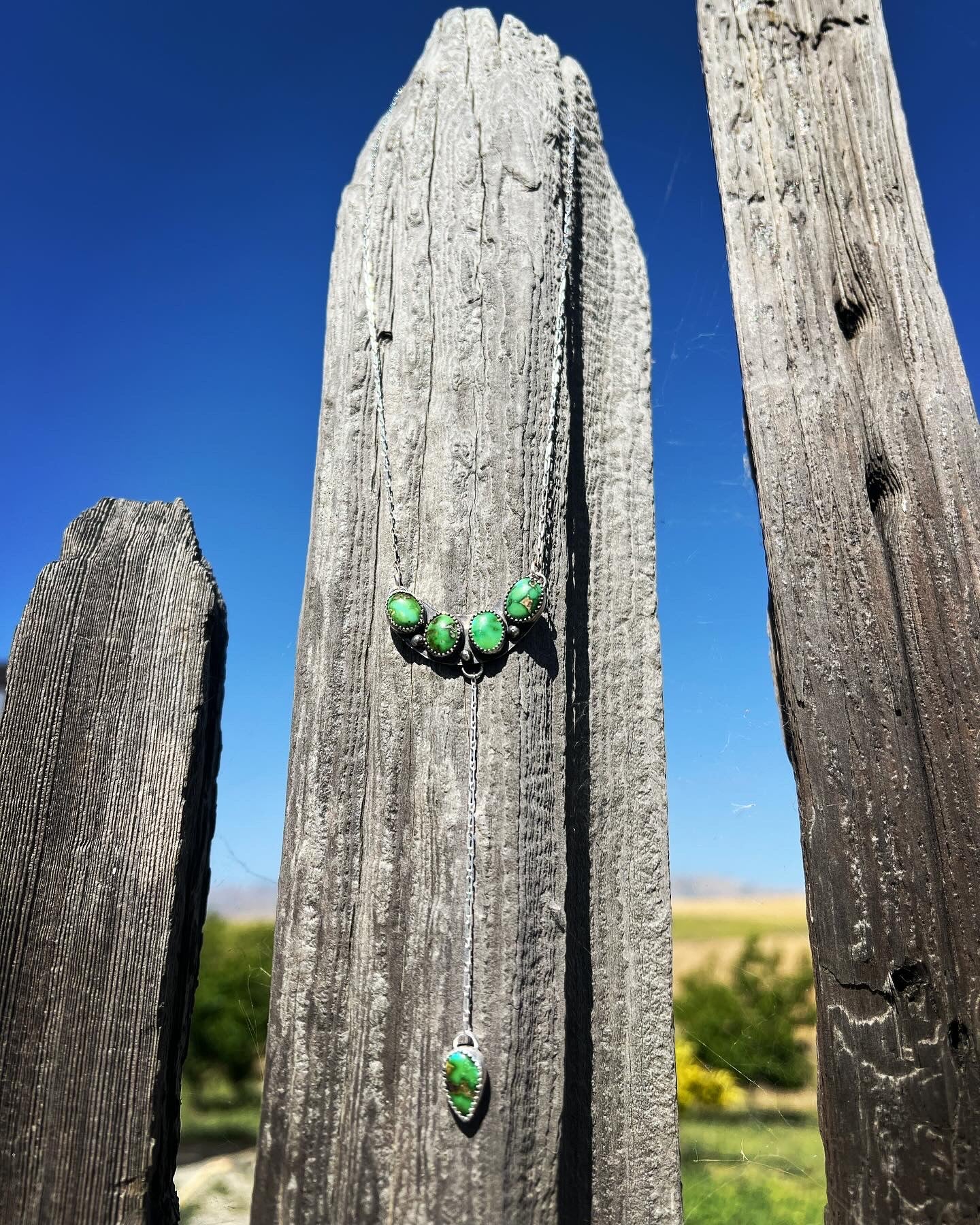 Lariat Sonoran Mountain Turquoise Necklace