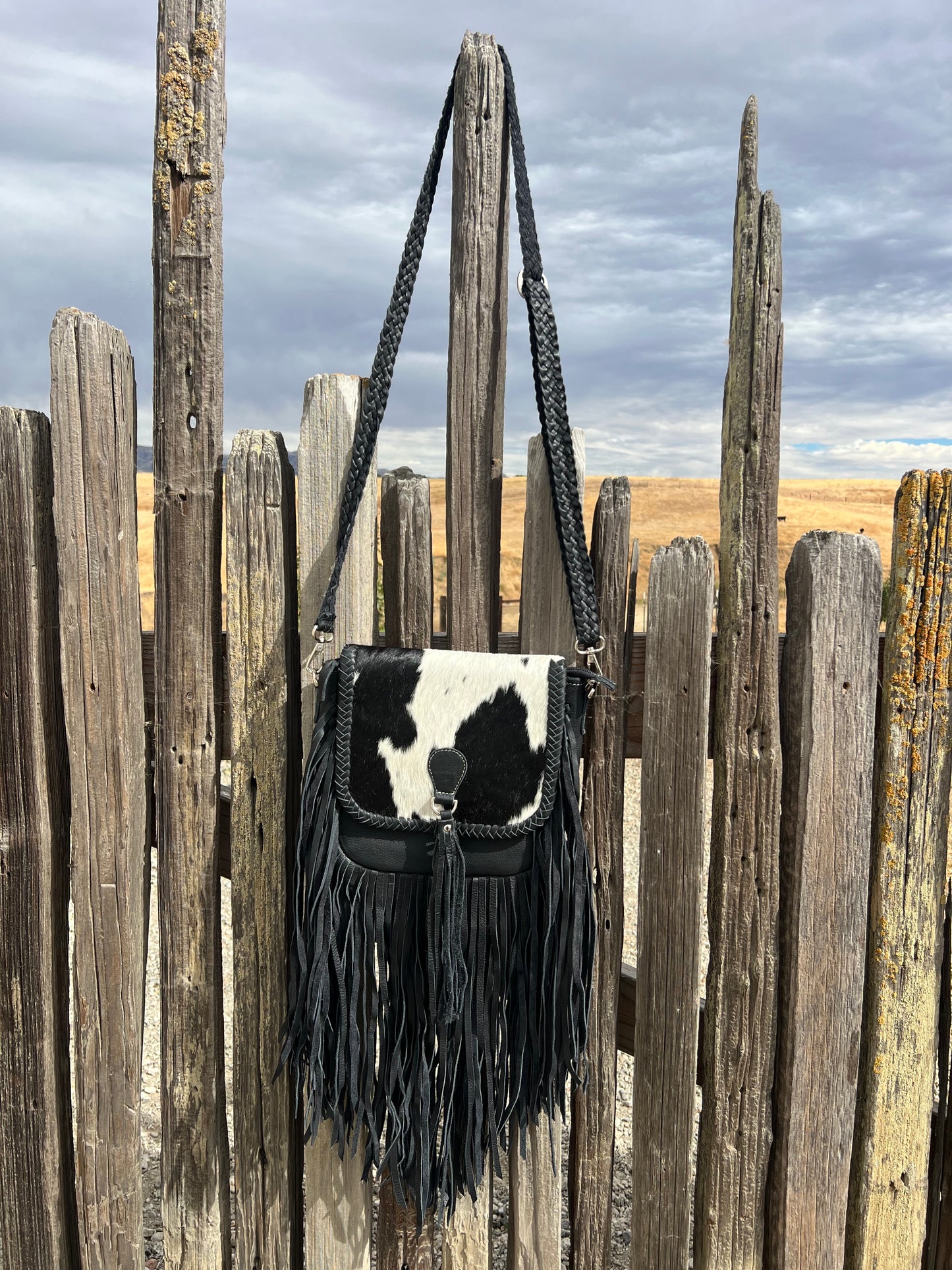 Nancy Crossbody Cowhide Leather Tassel