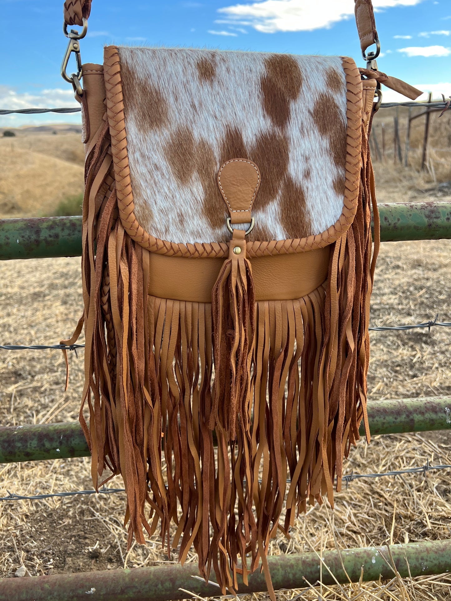 Nancy Crossbody Cowhide Leather Tassel