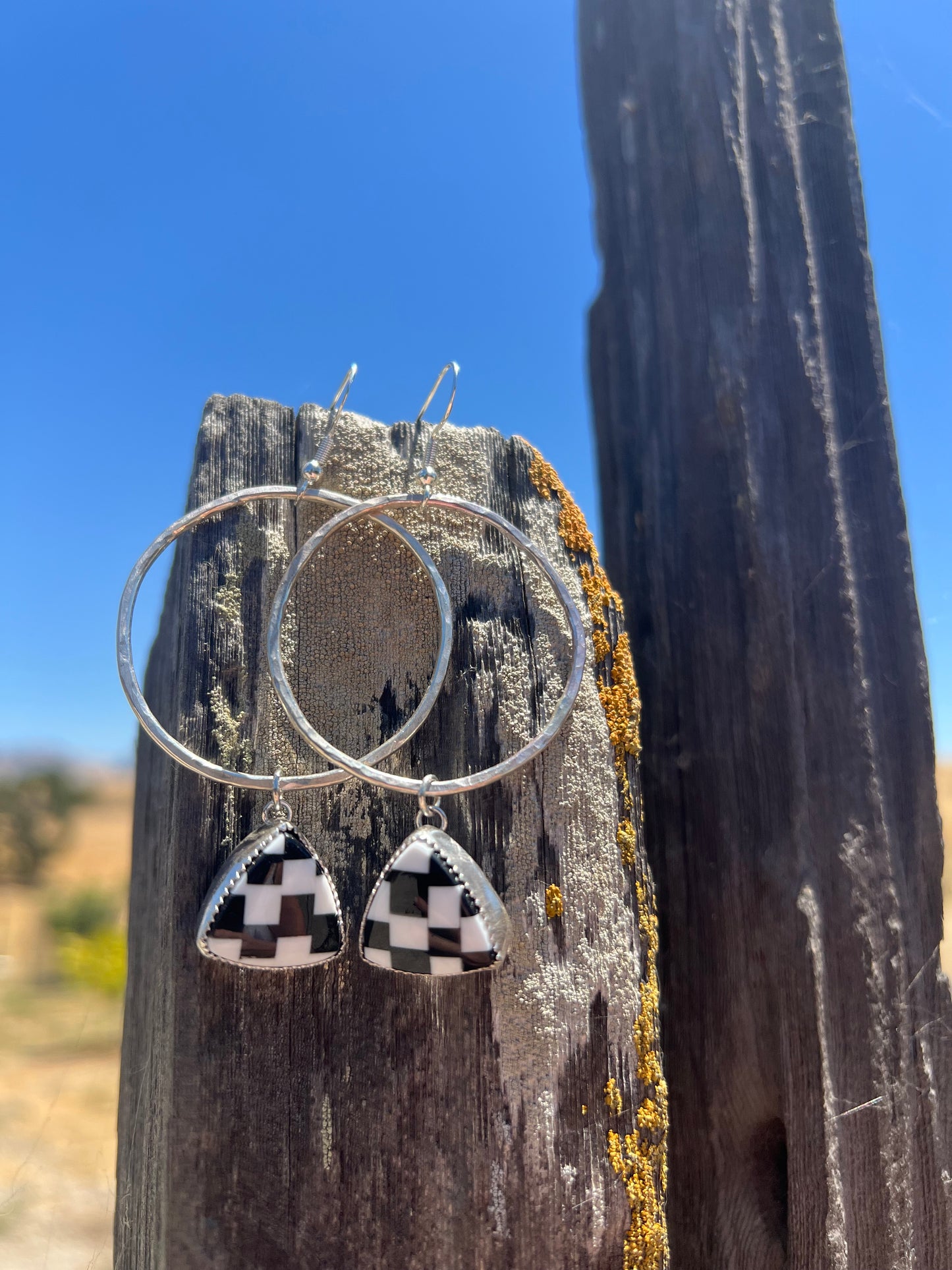 Triangle Checkered Hoops