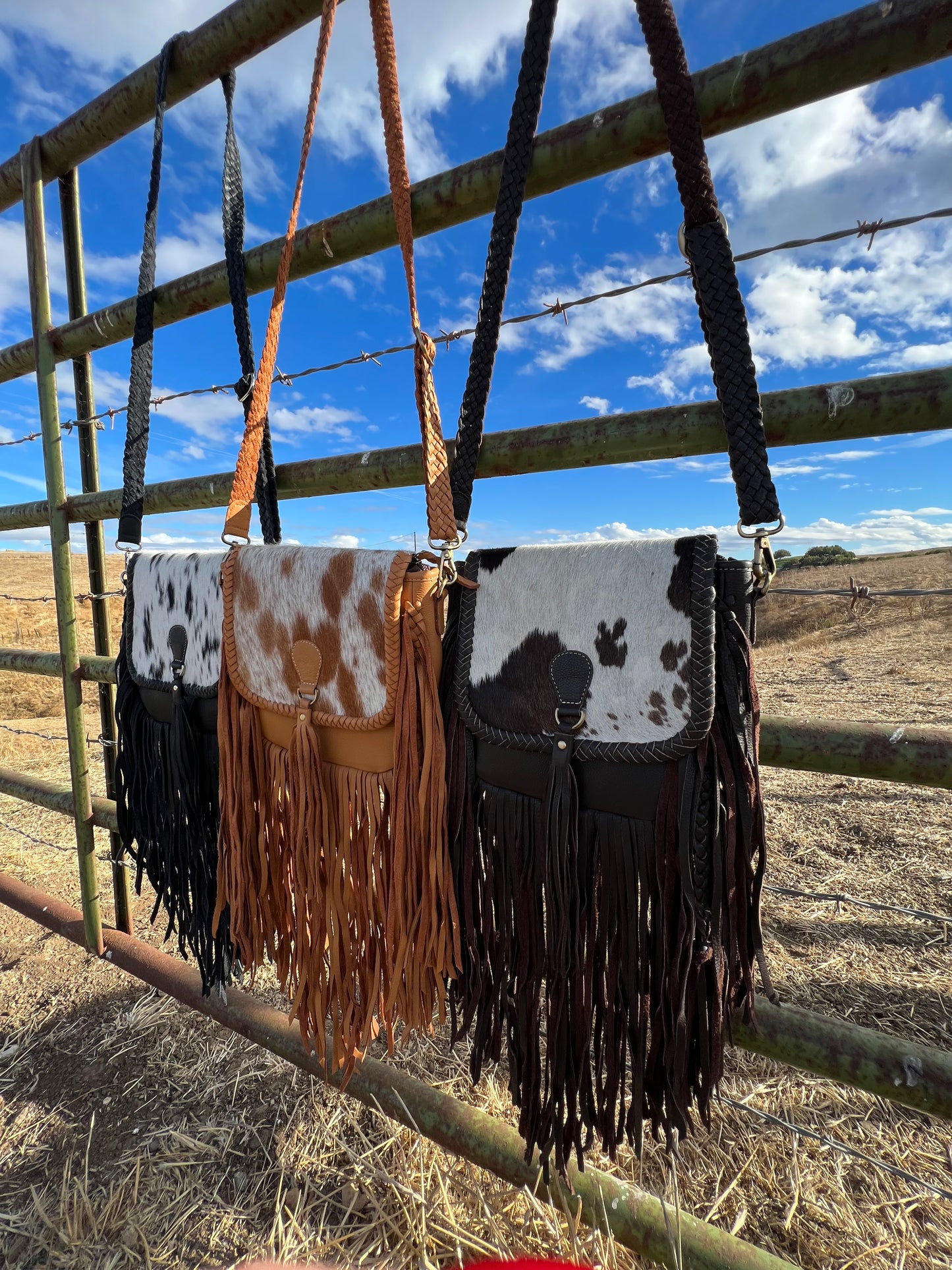 Nancy Crossbody Cowhide Leather Tassel