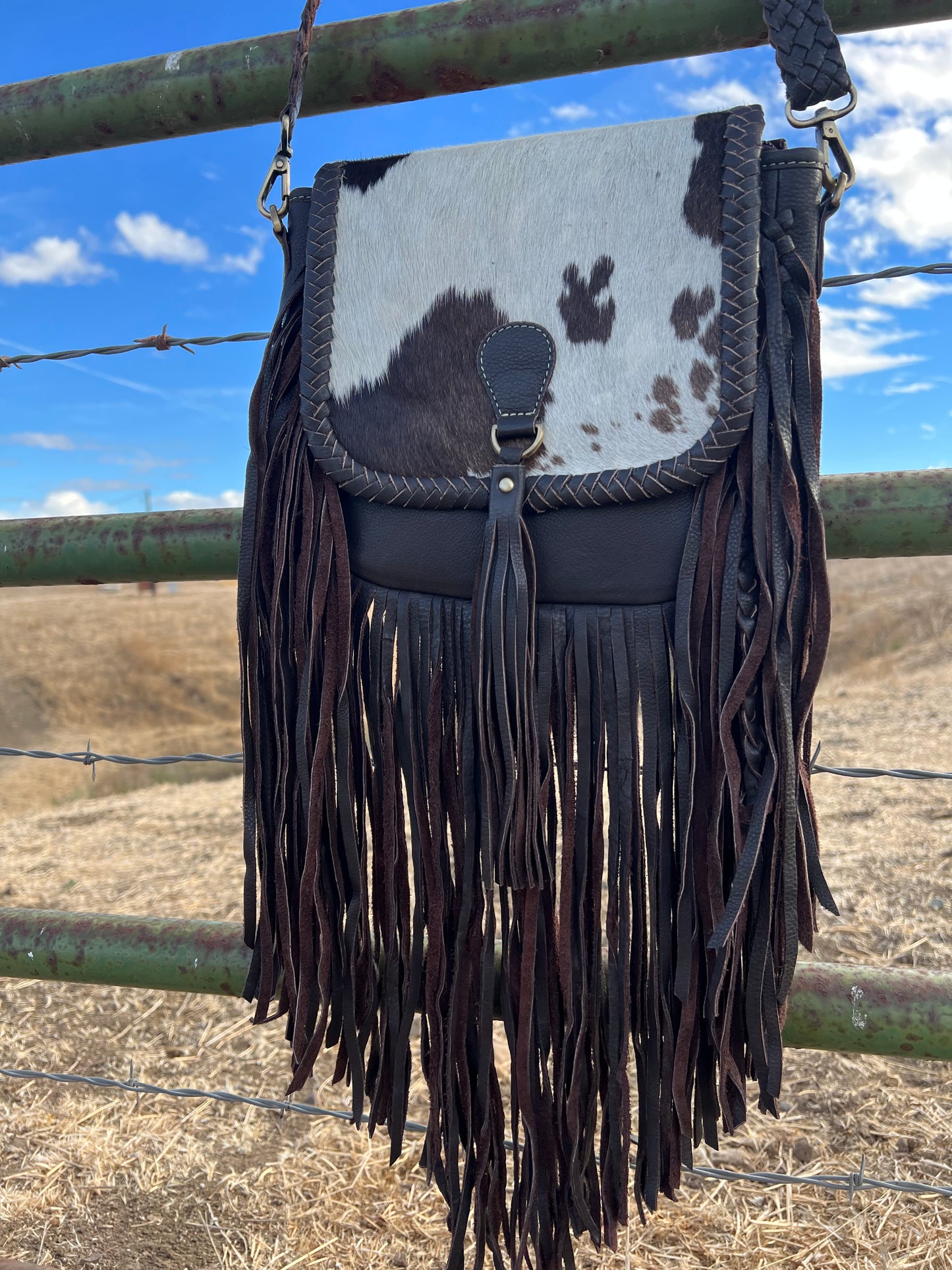 Nancy Crossbody Cowhide Leather Tassel