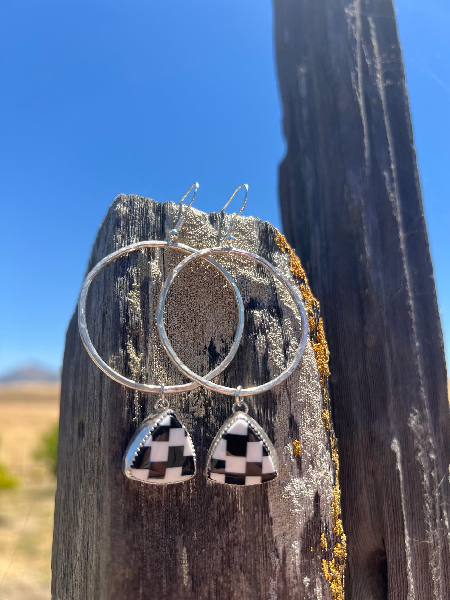 Triangle Checkered Hoops