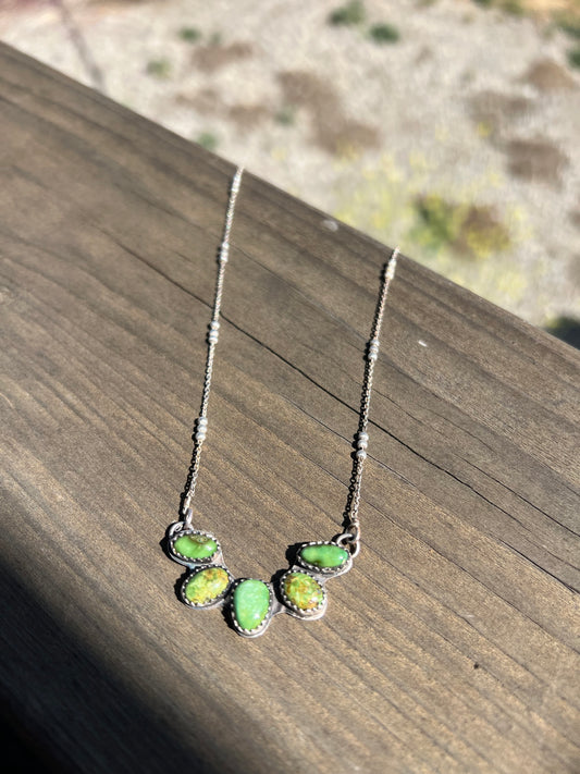 5 Stone Sonoran Mountain Turquoise Necklace