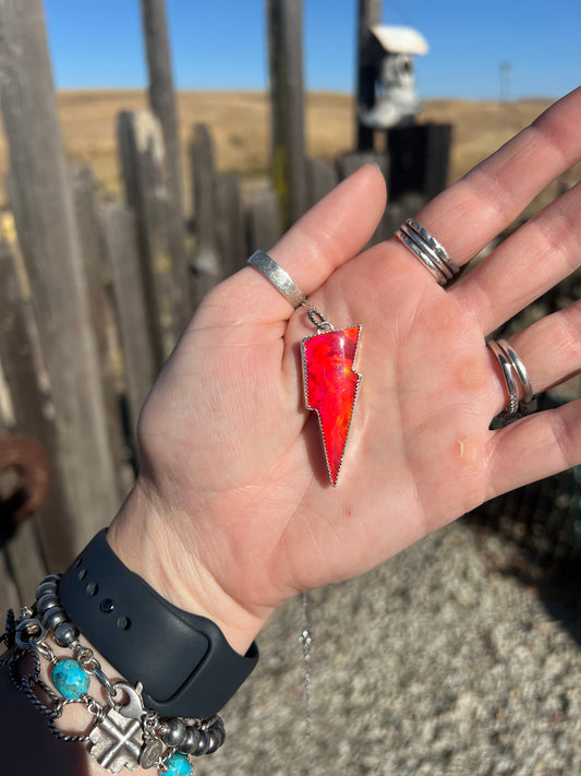 Aurora Opal Bolt Necklace