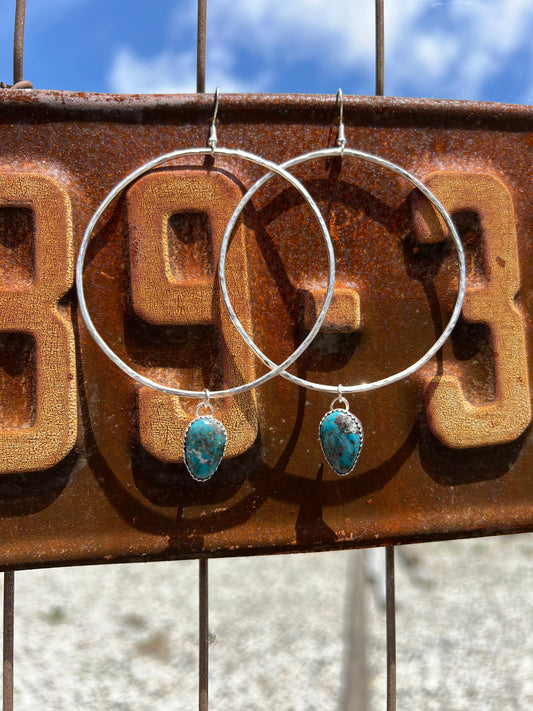 Turquoise Hoops