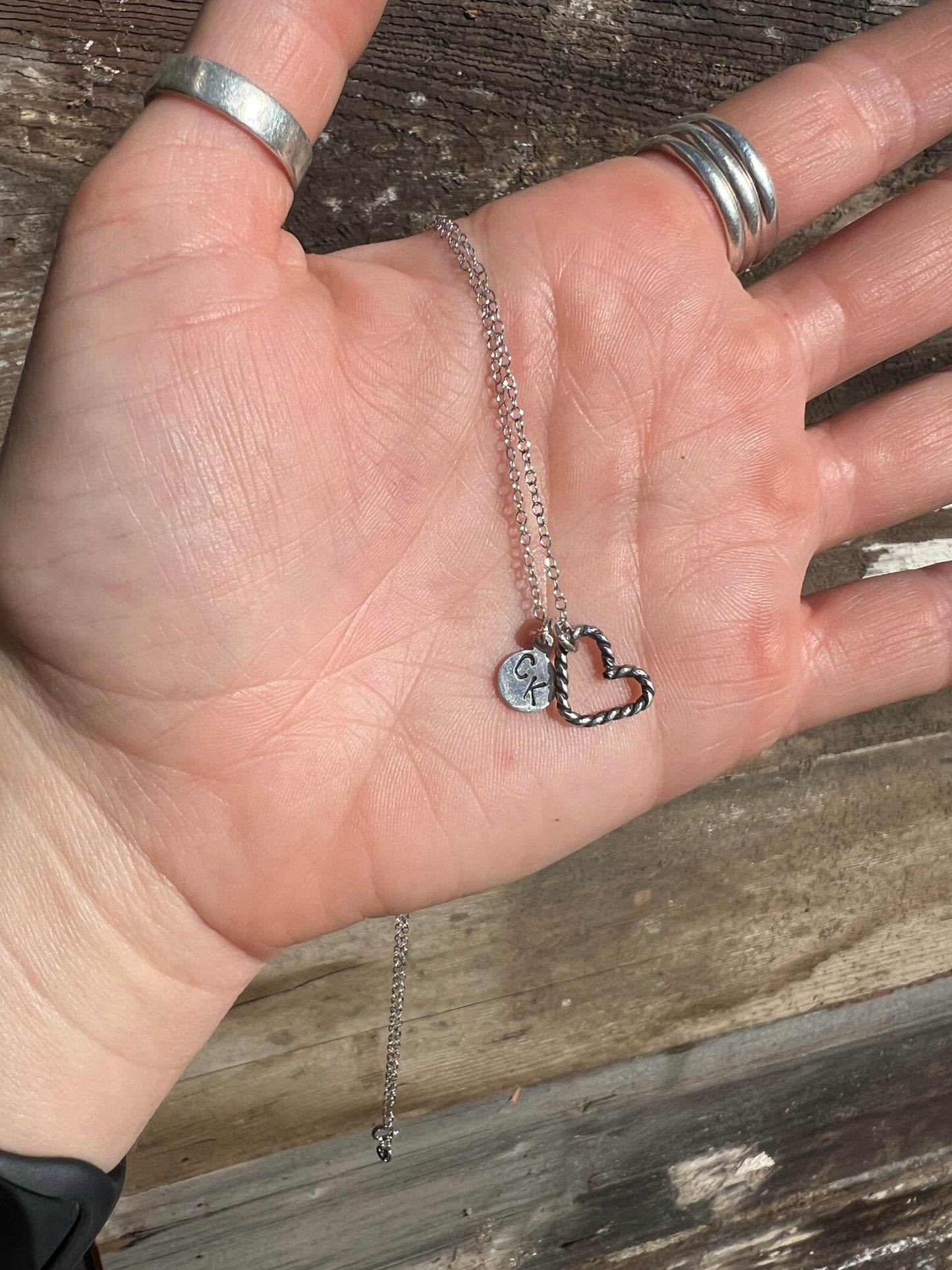 Custom Initial Necklace (single tag)