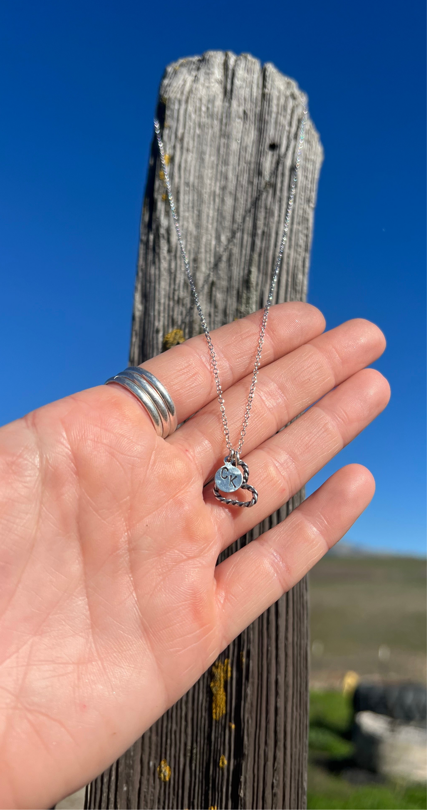 Custom Initial Necklace (single tag)